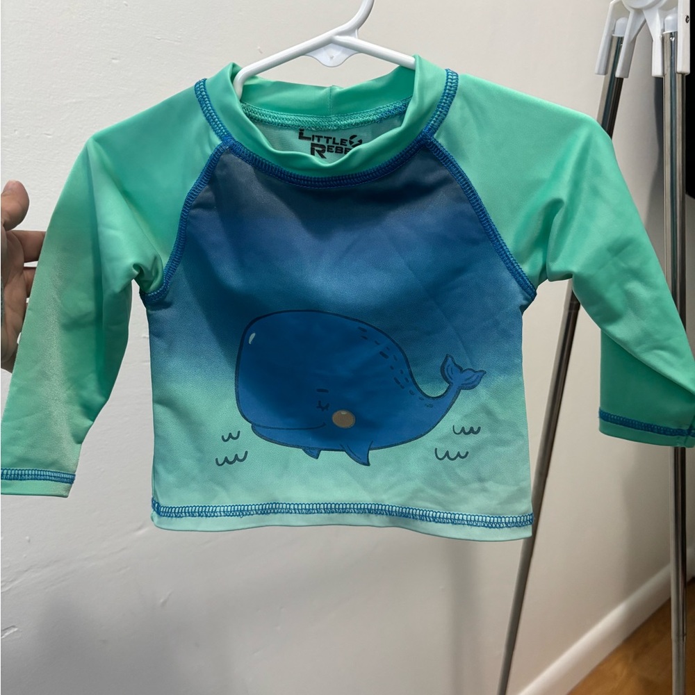 Aqua and Teal Kids Rashguard